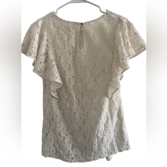Woman’s cream lace blouse top. Size small - Picture 3 of 8